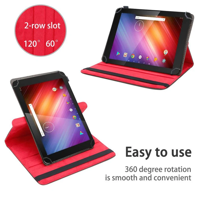 Cadorabo Tablet Hülle kompatibel mit Dragon Touch X10 2015 (10.6 Zoll) 360 Grad Schutzhülle aus Kunstleder mit Standfunktion und Gummiband