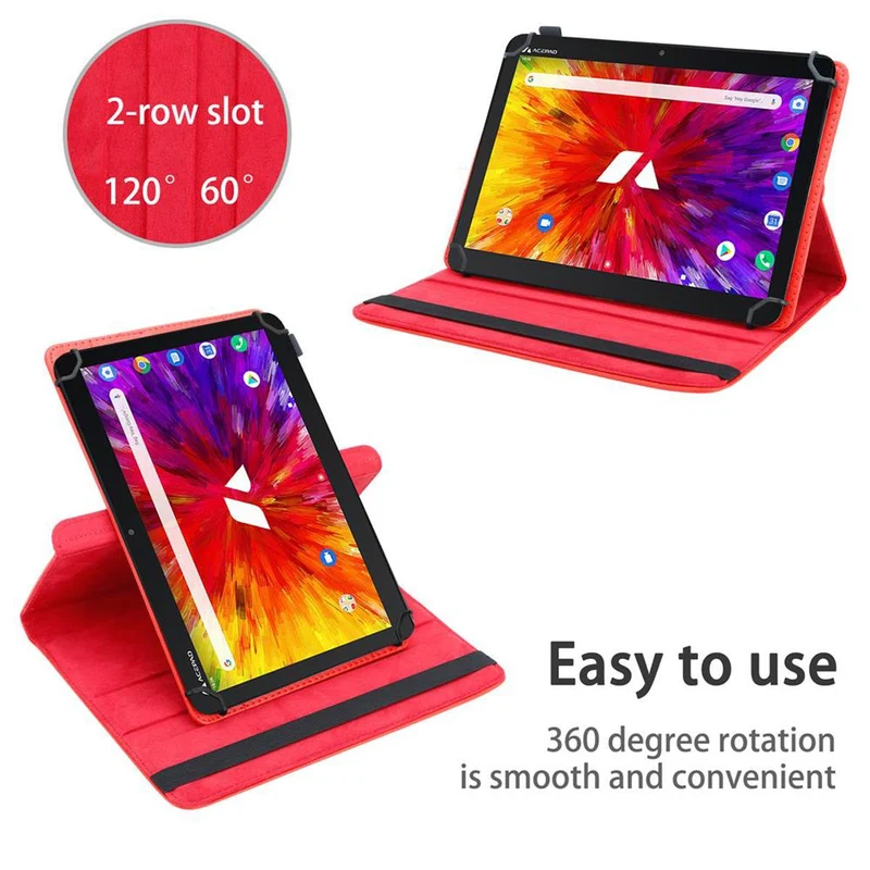 Cadorabo Tablet Hülle kompatibel mit Acepad A121 (10.1 Zoll) 360 Grad Schutzhülle aus Kunstleder mit Standfunktion und Gummiband
