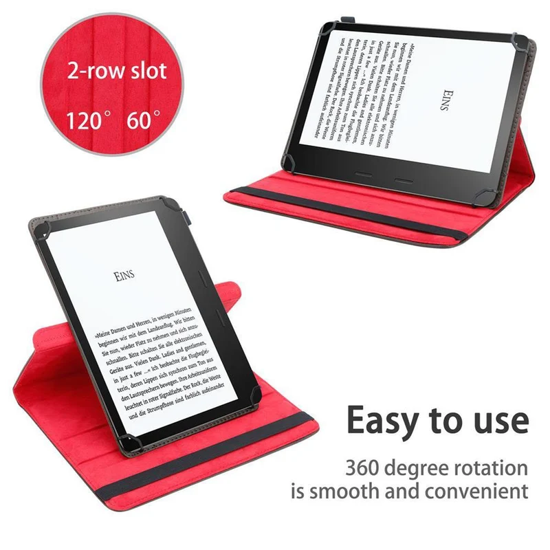 Cadorabo Tablet Hülle kompatibel mit Kindle Oasis 2019 (10. Gen.) 360 Grad Schutzhülle aus Kunstleder mit Standfunktion und Gummiband