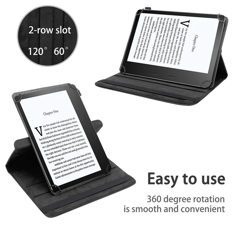 Cadorabo Tablet Hülle kompatibel mit Kindle Oasis 2016 (8. Gen.) 360 Grad Schutzhülle aus Kunstleder mit Standfunktion und Gummiband
