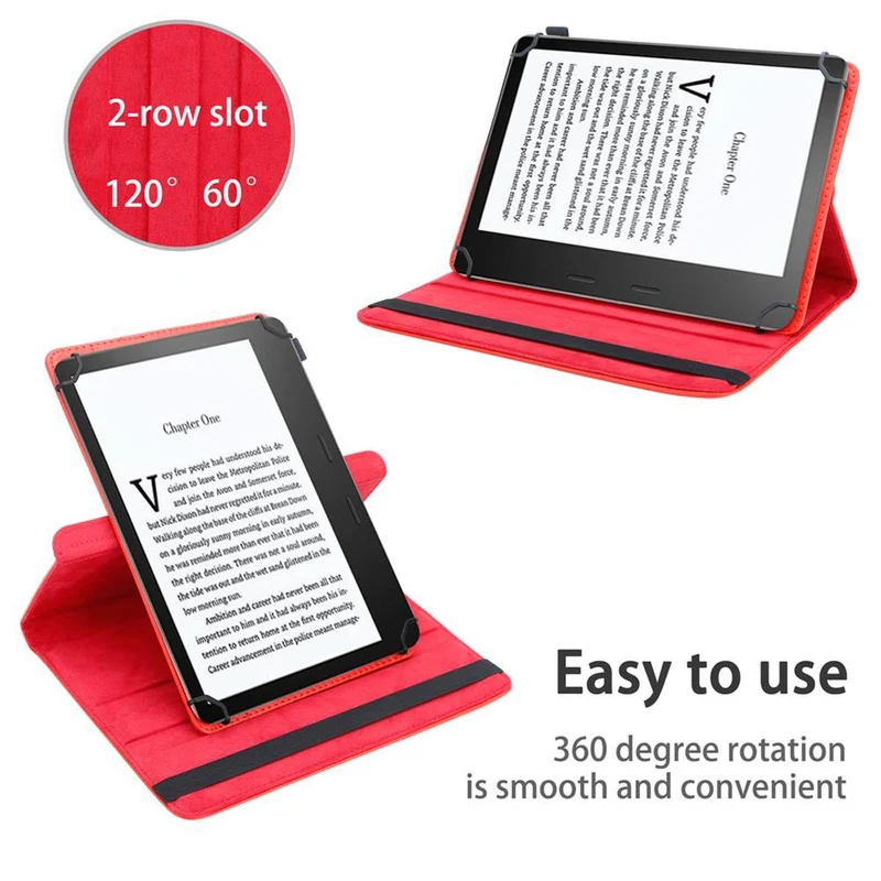 Cadorabo Tablet Hülle kompatibel mit Kindle Oasis 2016 (8. Gen.) 360 Grad Schutzhülle aus Kunstleder mit Standfunktion und Gummiband