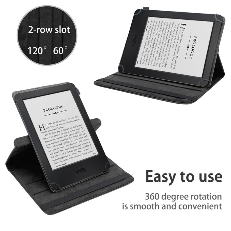 Cadorabo Tablet Hülle kompatibel mit Kindle Voyage 2014 (7. Gen.) 360 Grad Schutzhülle aus Kunstleder mit Standfunktion und Gummiband