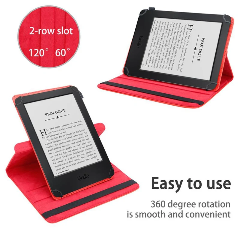 Cadorabo Tablet Hülle kompatibel mit Kindle Voyage 2014 (7. Gen.) 360 Grad Schutzhülle aus Kunstleder mit Standfunktion und Gummiband