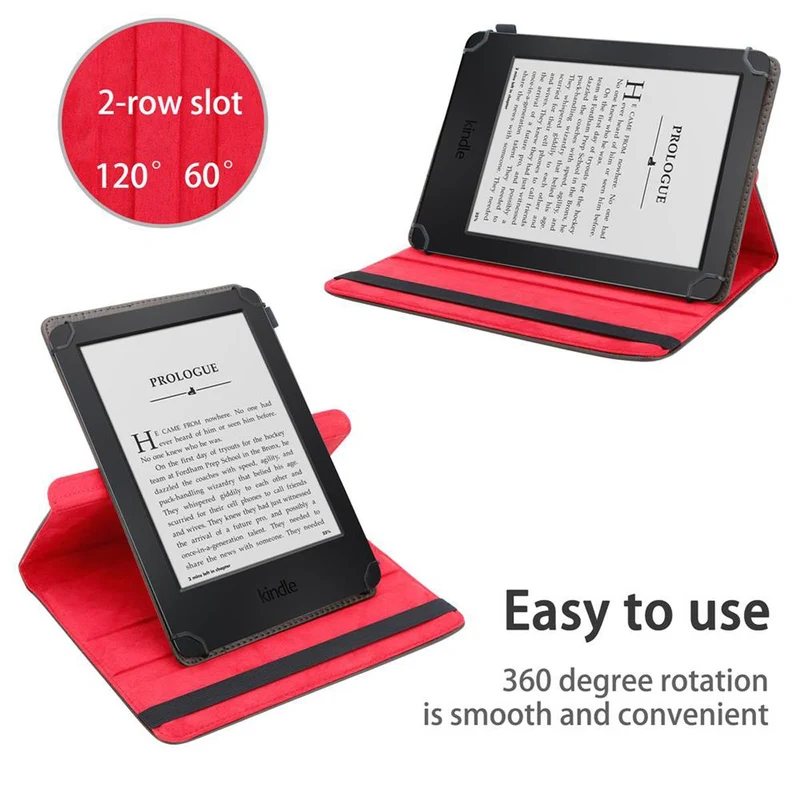 Cadorabo Tablet Hülle kompatibel mit Kindle Voyage 2014 (7. Gen.) 360 Grad Schutzhülle aus Kunstleder mit Standfunktion und Gummiband
