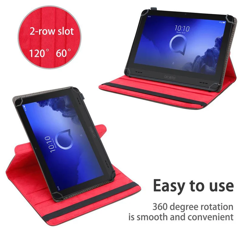 Cadorabo Tablet Hülle kompatibel mit Alcatel Smart Tab (7 Zoll) 360 Grad Schutzhülle aus Kunstleder mit Standfunktion und Gummiband