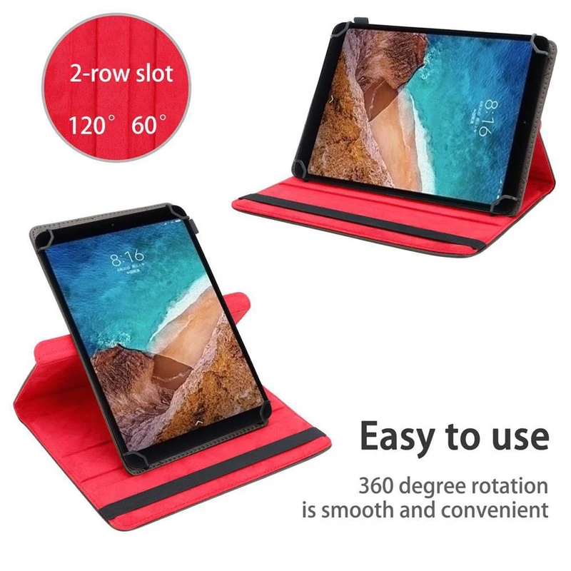 Cadorabo Tablet Hülle kompatibel mit Xiaomi Mi Pad 4 (8.0 Zoll) 360 Grad Schutzhülle aus Kunstleder mit Standfunktion und Gummiband