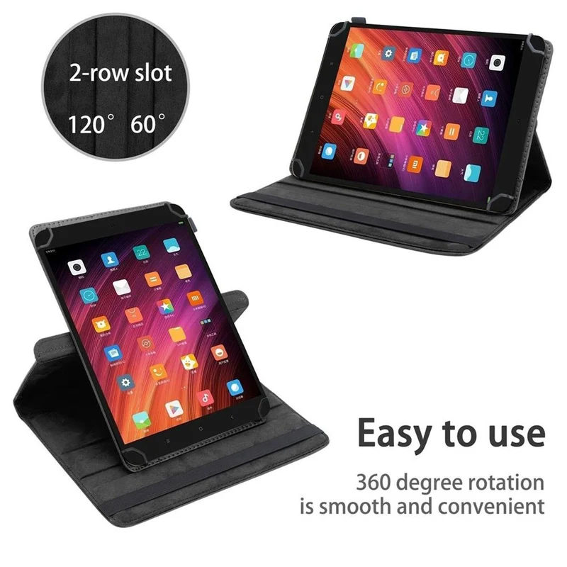 Cadorabo Tablet Hülle kompatibel mit Xiaomi Mi Pad 3 (7.9 Zoll) 360 Grad Schutzhülle aus Kunstleder mit Standfunktion und Gummiband