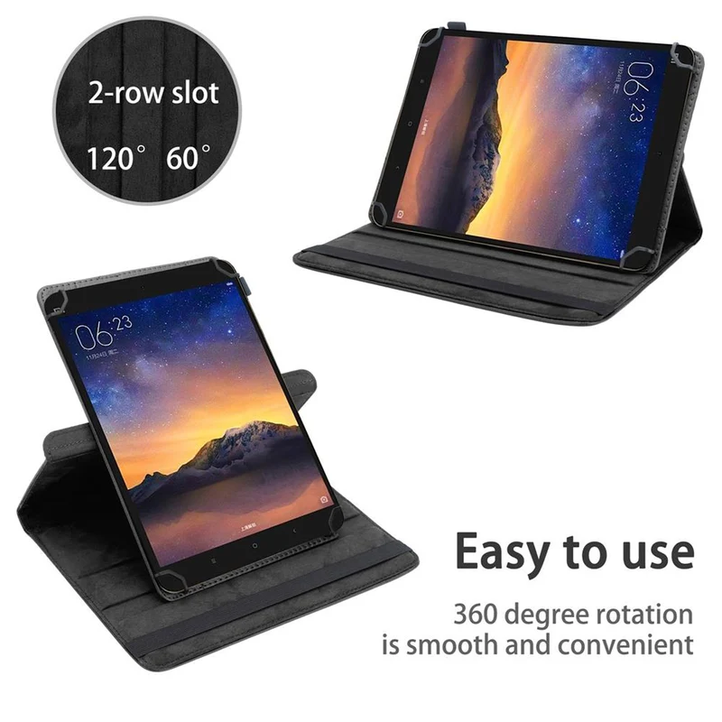 Cadorabo Tablet Hülle kompatibel mit Xiaomi Mi Pad 2 (7.9 Zoll) 360 Grad Schutzhülle aus Kunstleder mit Standfunktion und Gummiband