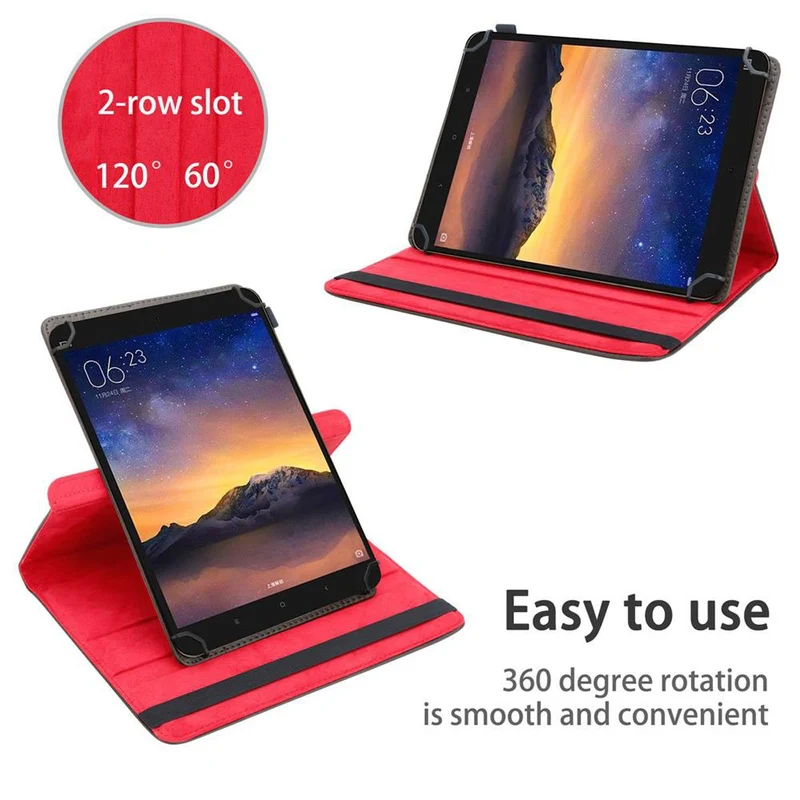 Cadorabo Tablet Hülle kompatibel mit Xiaomi Mi Pad 2 (7.9 Zoll) 360 Grad Schutzhülle aus Kunstleder mit Standfunktion und Gummiband