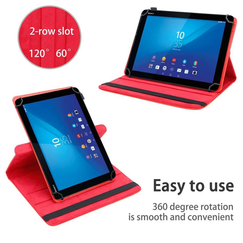 Cadorabo Tablet Hülle kompatibel mit Sony Xperia Tablet Z4 (10.1 Zoll) 360 Grad Schutzhülle aus Kunstleder mit Standfunktion und Gummiband