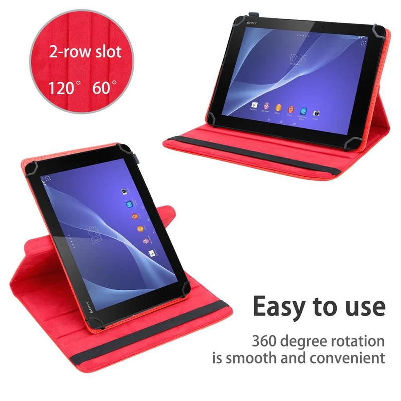 Cadorabo Tablet Hülle kompatibel mit Sony Xperia Tablet Z2 (10.1 Zoll) 360 Grad Schutzhülle aus Kunstleder mit Standfunktion und Gummiband