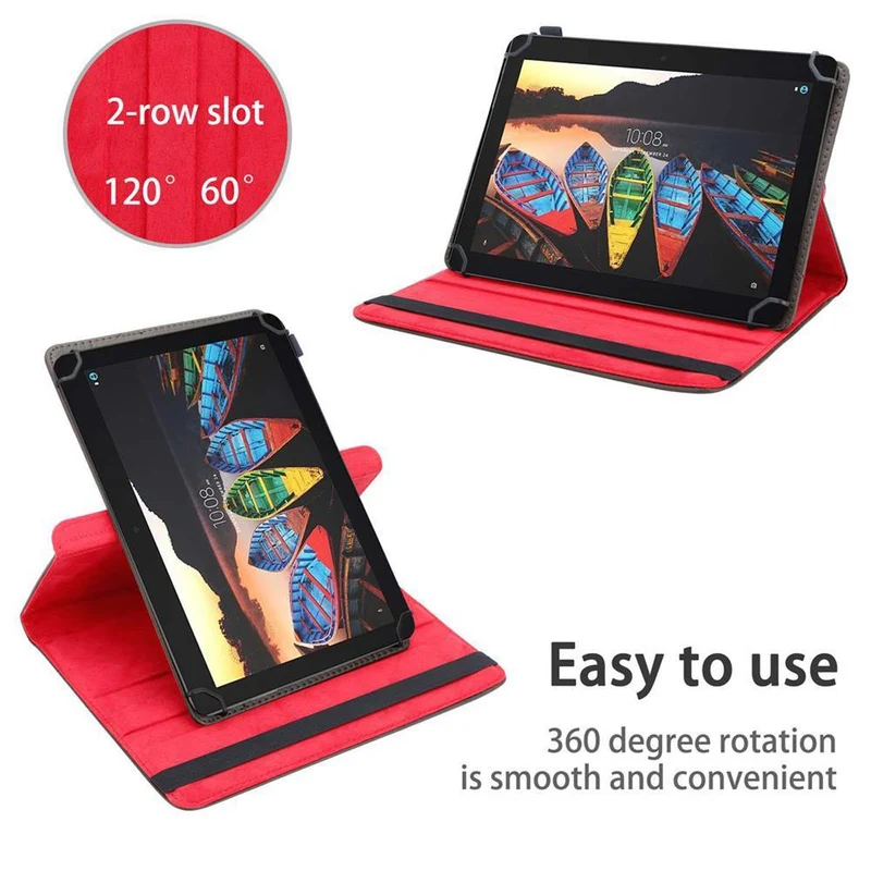 Cadorabo Tablet Hülle kompatibel mit Lenovo Smart Tab (10.1 Zoll) 360 Grad Schutzhülle aus Kunstleder mit Standfunktion und Gummiband