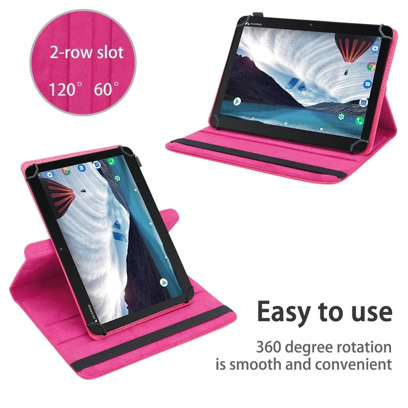 Cadorabo Tablet Hülle kompatibel mit Lenovo Smart Tab (10.1 Zoll) 360 Grad Schutzhülle aus Kunstleder mit Standfunktion und Gummiband
