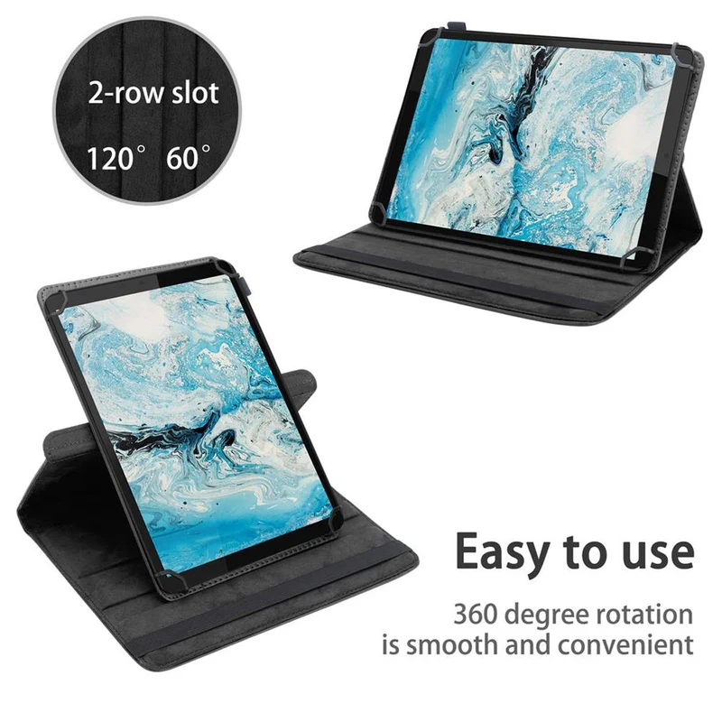 Cadorabo Tablet Hülle kompatibel mit Lenovo Tab M8 (8 Zoll) 360 Grad Schutzhülle aus Kunstleder mit Standfunktion und Gummiband