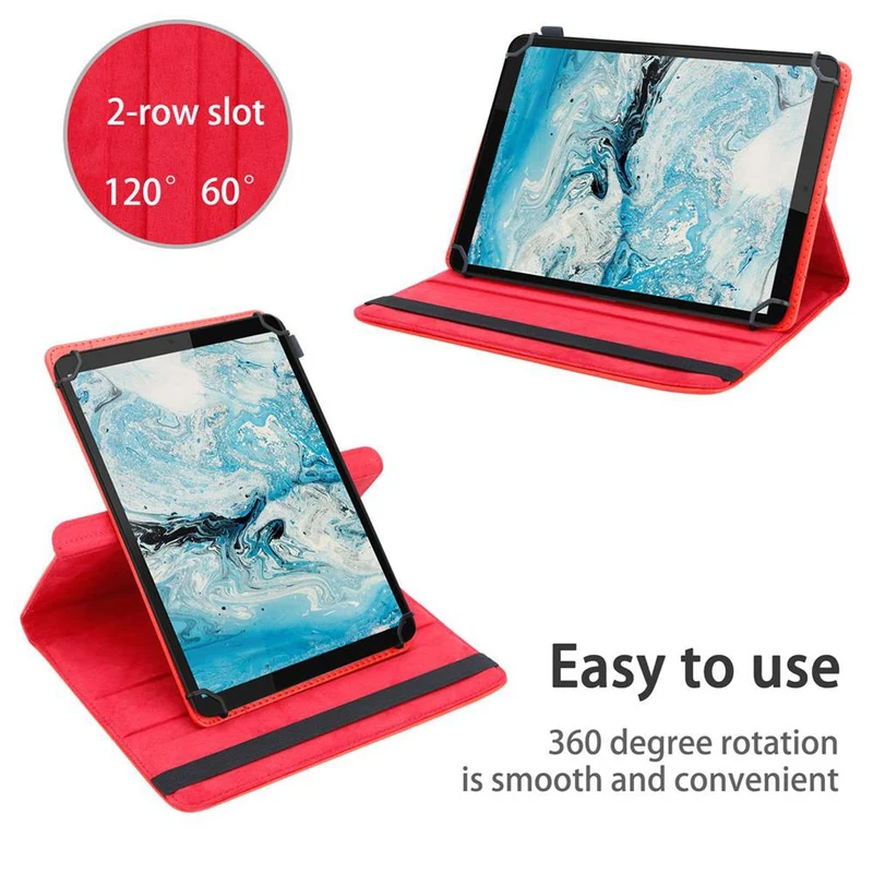 Cadorabo Tablet Hülle kompatibel mit Lenovo Tab M8 (8 Zoll) 360 Grad Schutzhülle aus Kunstleder mit Standfunktion und Gummiband