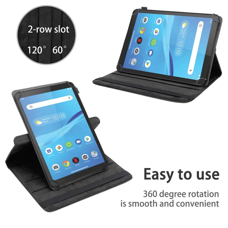 Cadorabo Tablet Hülle kompatibel mit Lenovo Tab M7 (7 Zoll) 360 Grad Schutzhülle aus Kunstleder mit Standfunktion und Gummiband