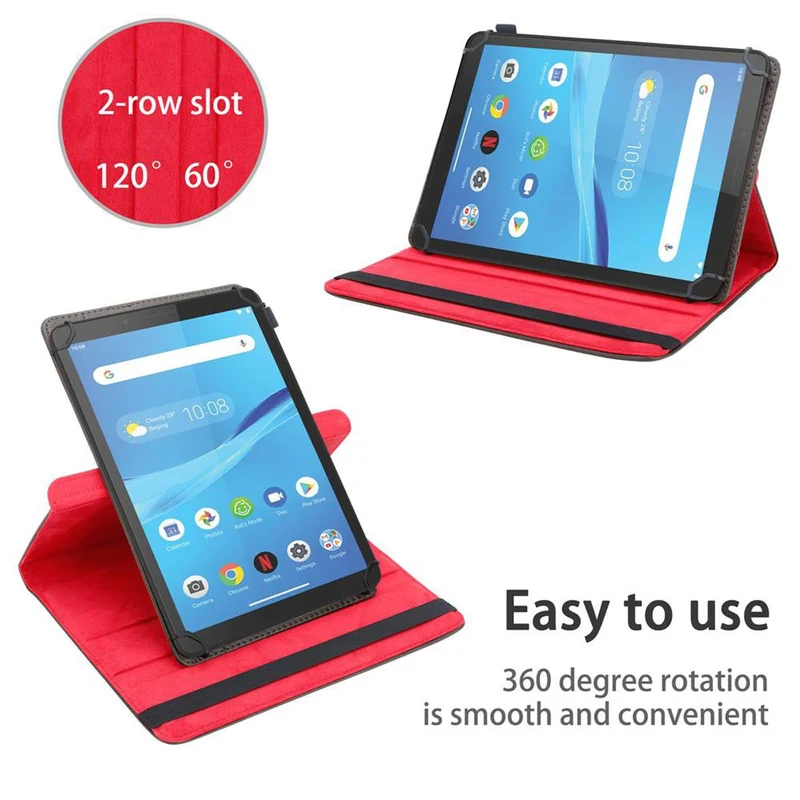 Cadorabo Tablet Hülle kompatibel mit Lenovo Tab M7 (7 Zoll) 360 Grad Schutzhülle aus Kunstleder mit Standfunktion und Gummiband