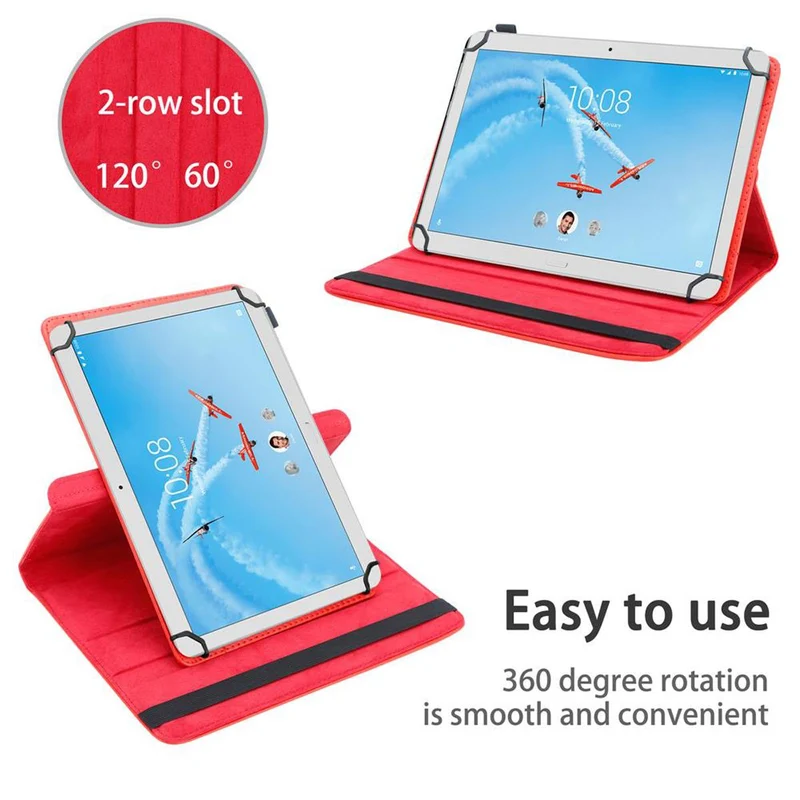 Cadorabo Tablet Hülle kompatibel mit Lenovo Tab P10 (10.1 Zoll) 360 Grad Schutzhülle aus Kunstleder mit Standfunktion und Gummiband