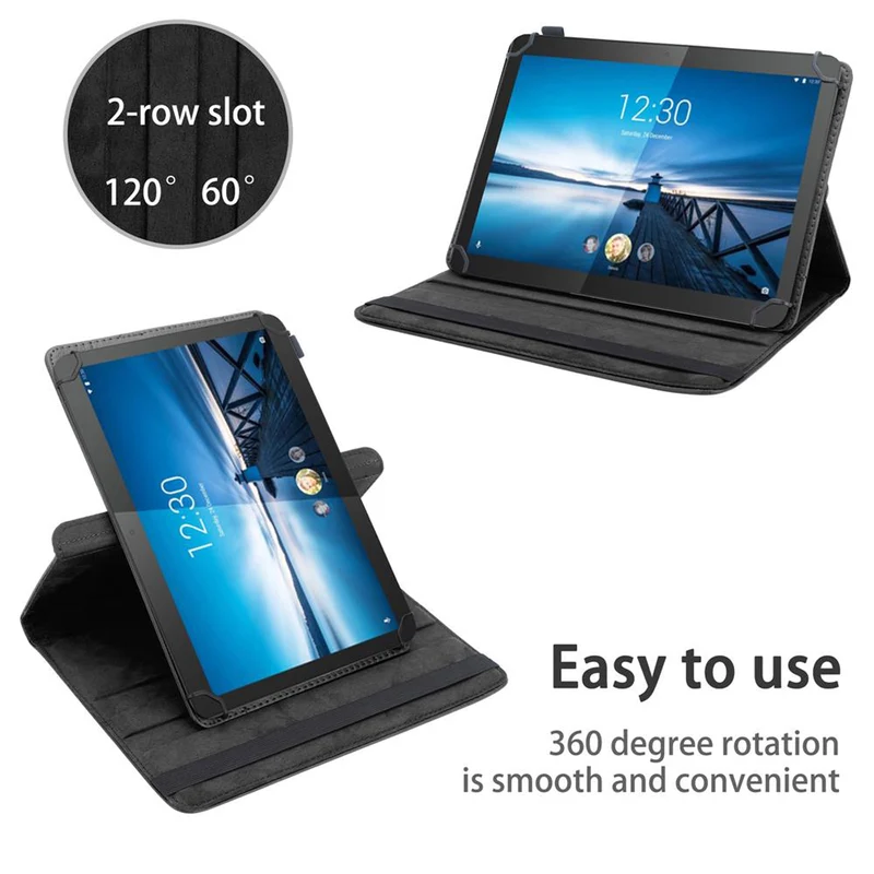 Cadorabo Tablet Hülle kompatibel mit Lenovo Tab 4 10 (10.1 Zoll) 360 Grad Schutzhülle aus Kunstleder mit Standfunktion und Gummiband