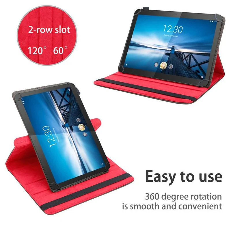 Cadorabo Tablet Hülle kompatibel mit Lenovo Tab 4 10 (10.1 Zoll) 360 Grad Schutzhülle aus Kunstleder mit Standfunktion und Gummiband