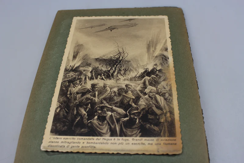 Album mit 8 Postkarten Afrikafeldzug 1936