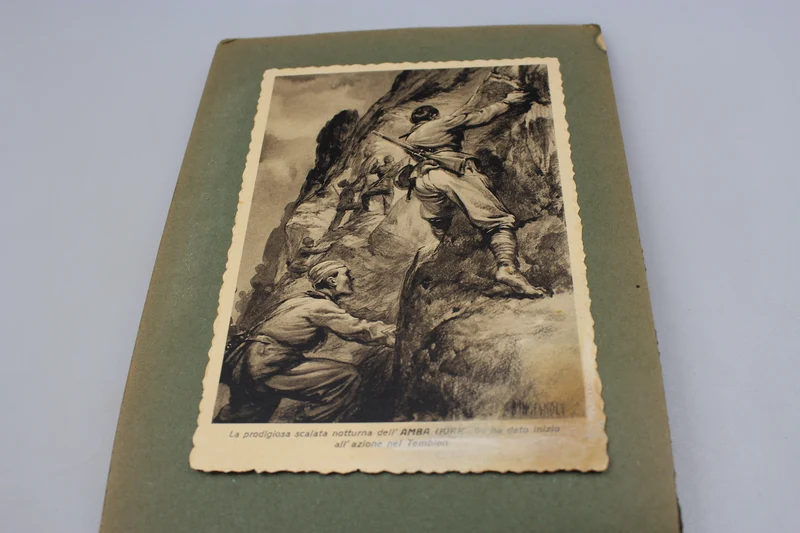 Album mit 8 Postkarten Afrikafeldzug 1936