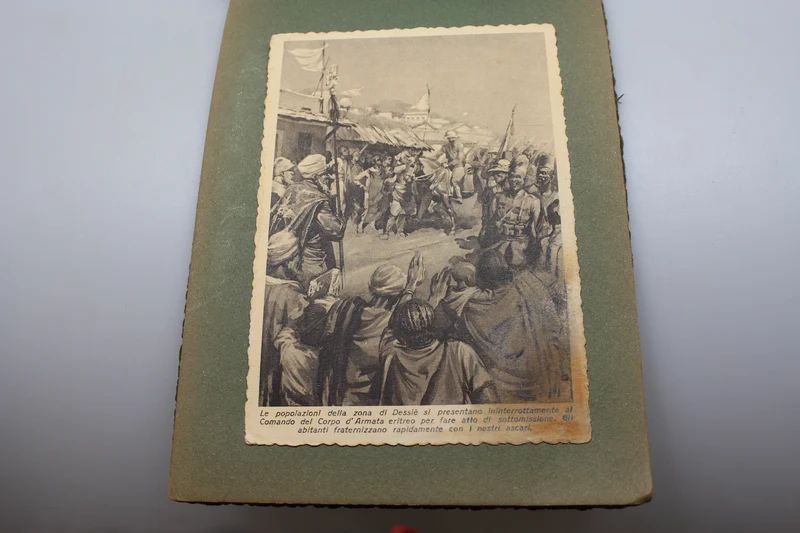 Album mit 8 Postkarten Afrikafeldzug 1936