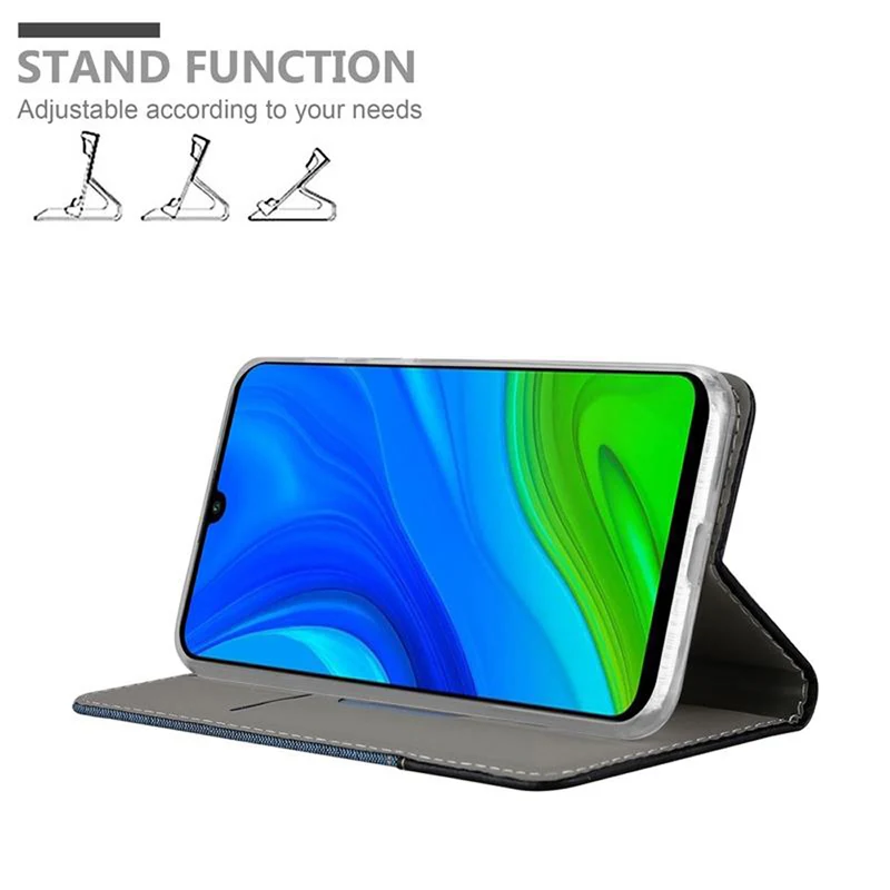 Cadorabo Hülle kompatibel mit Huawei P SMART 2020 Schutzhülle mit Magnetverschluss, Standfunktion und Kartenfach