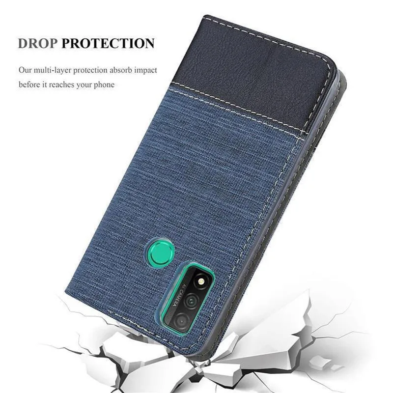 Cadorabo Hülle kompatibel mit Huawei P SMART 2020 Schutzhülle mit Magnetverschluss, Standfunktion und Kartenfach