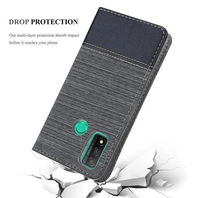 Cadorabo Hülle kompatibel mit Huawei P SMART 2020 Schutzhülle mit Magnetverschluss, Standfunktion und Kartenfach