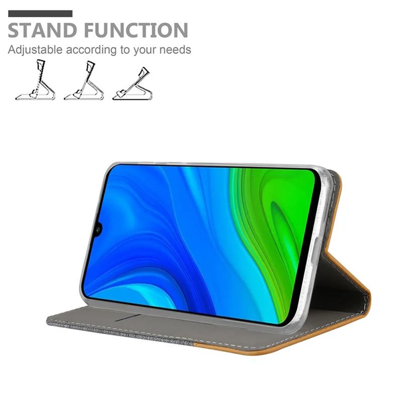 Cadorabo Hülle kompatibel mit Huawei P SMART 2020 Schutzhülle mit Magnetverschluss, Standfunktion und Kartenfach