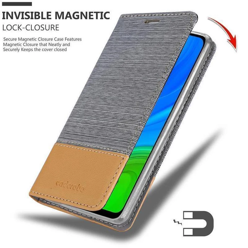 Cadorabo Hülle kompatibel mit Huawei P SMART 2020 Schutzhülle mit Magnetverschluss, Standfunktion und Kartenfach