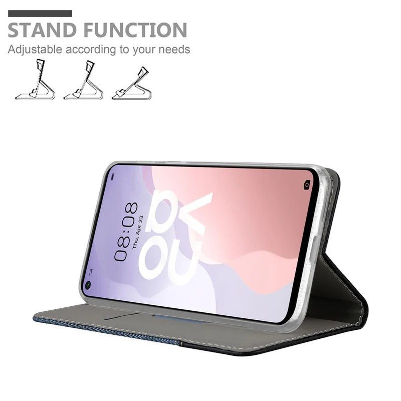Cadorabo Hülle kompatibel mit Huawei NOVA 7 SE Schutzhülle mit Magnetverschluss, Standfunktion und Kartenfach