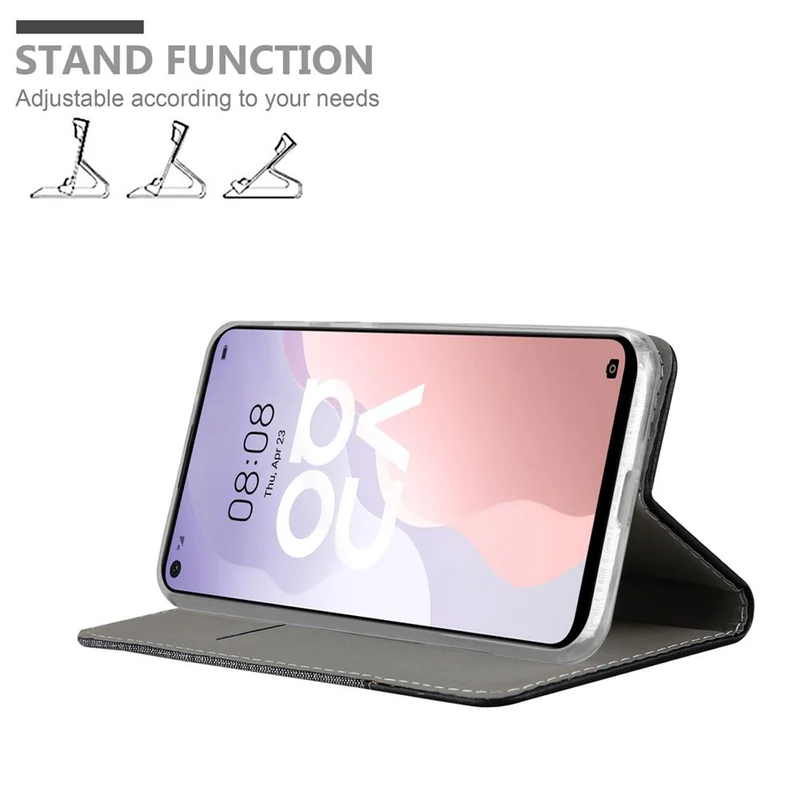 Cadorabo Hülle kompatibel mit Huawei NOVA 7 SE Schutzhülle mit Magnetverschluss, Standfunktion und Kartenfach