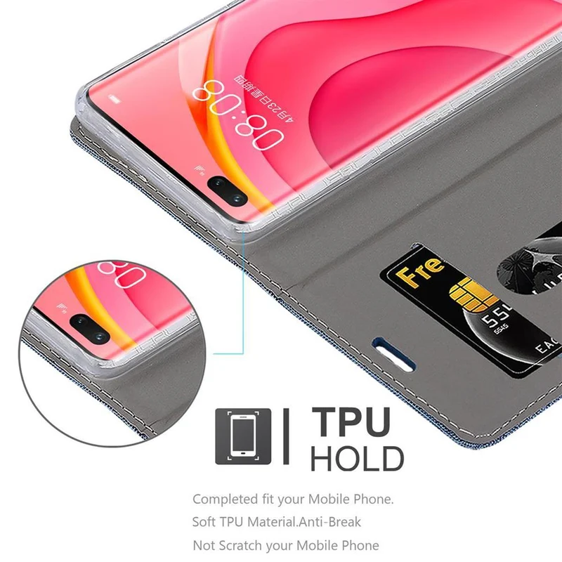Cadorabo Hülle kompatibel mit Huawei NOVA 7 PRO 5G Schutzhülle mit Magnetverschluss, Standfunktion und Kartenfach