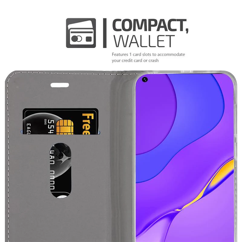 Cadorabo Hülle kompatibel mit Huawei NOVA 7 5G Schutzhülle mit Magnetverschluss, Standfunktion und Kartenfach