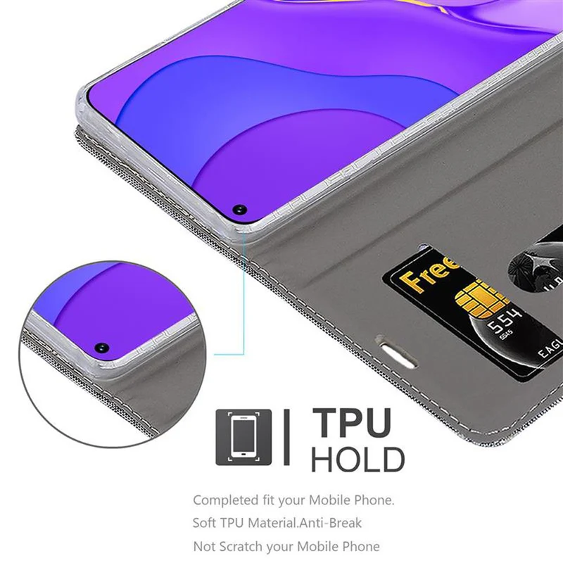 Cadorabo Hülle kompatibel mit Huawei NOVA 7 5G Schutzhülle mit Magnetverschluss, Standfunktion und Kartenfach