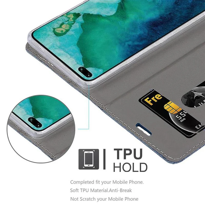 Cadorabo Hülle kompatibel mit Honor View 30 PRO Schutzhülle mit Magnetverschluss, Standfunktion und Kartenfach