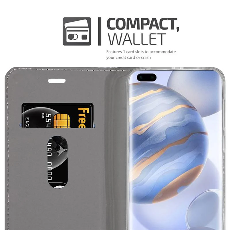 Cadorabo Hülle kompatibel mit Honor 30 PRO Schutzhülle mit Magnetverschluss, Standfunktion und Kartenfach