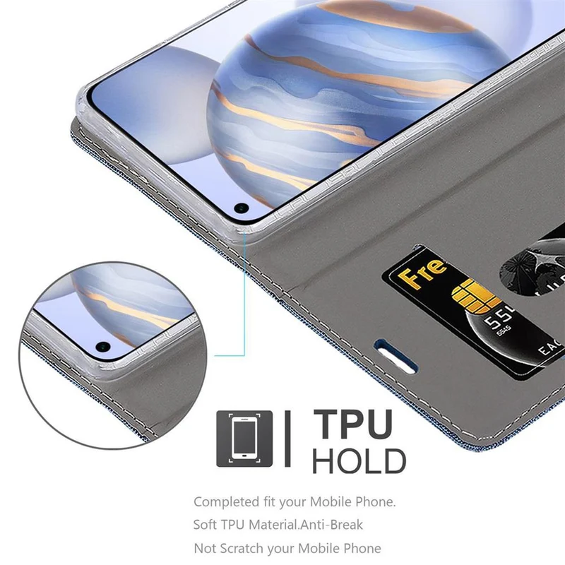Cadorabo Hülle kompatibel mit Honor 30 Schutzhülle mit Magnetverschluss, Standfunktion und Kartenfach