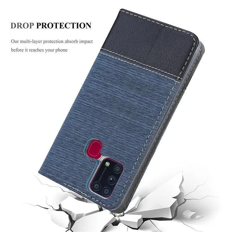 Cadorabo Hülle kompatibel mit Samsung Galaxy M31 Schutzhülle mit Magnetverschluss, Standfunktion und Kartenfach