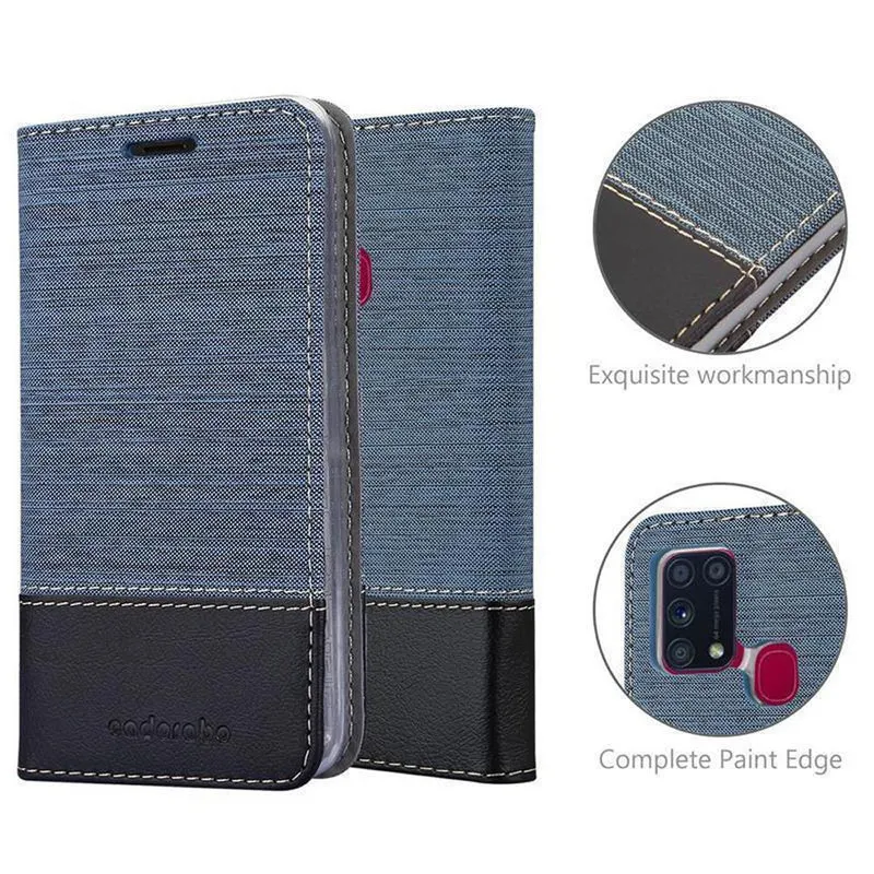 Cadorabo Hülle kompatibel mit Samsung Galaxy M31 Schutzhülle mit Magnetverschluss, Standfunktion und Kartenfach