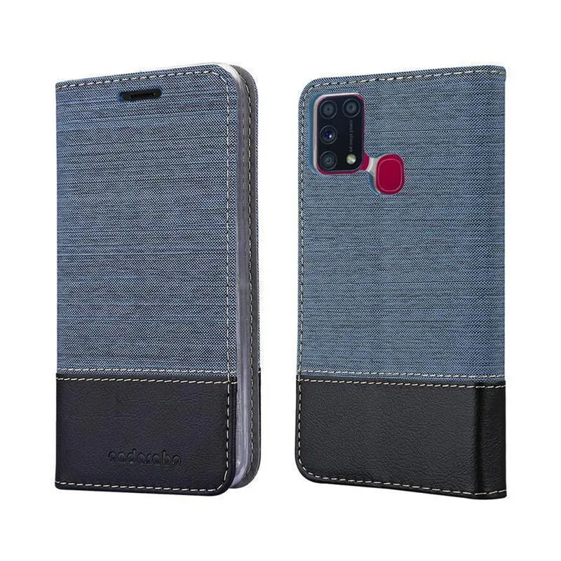 Cadorabo Hülle kompatibel mit Samsung Galaxy M31 Schutzhülle mit Magnetverschluss, Standfunktion und Kartenfach