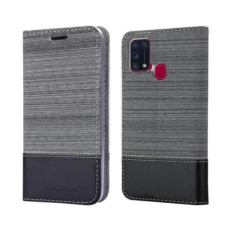 Cadorabo Hülle kompatibel mit Samsung Galaxy M31 Schutzhülle mit Magnetverschluss, Standfunktion und Kartenfach
