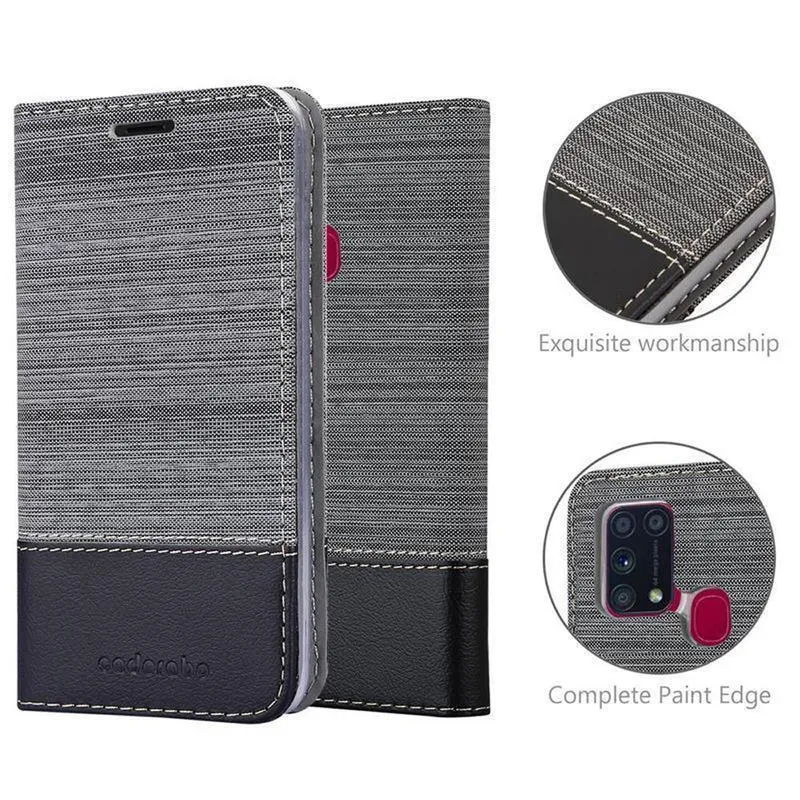 Cadorabo Hülle kompatibel mit Samsung Galaxy M31 Schutzhülle mit Magnetverschluss, Standfunktion und Kartenfach