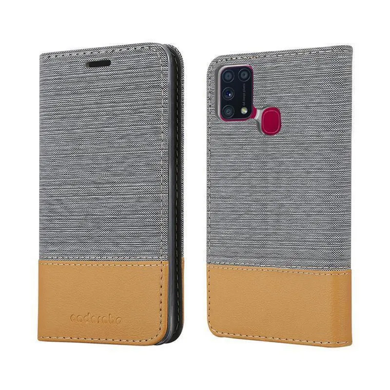 Cadorabo Hülle kompatibel mit Samsung Galaxy M31 Schutzhülle mit Magnetverschluss, Standfunktion und Kartenfach