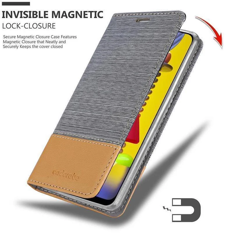 Cadorabo Hülle kompatibel mit Samsung Galaxy M31 Schutzhülle mit Magnetverschluss, Standfunktion und Kartenfach