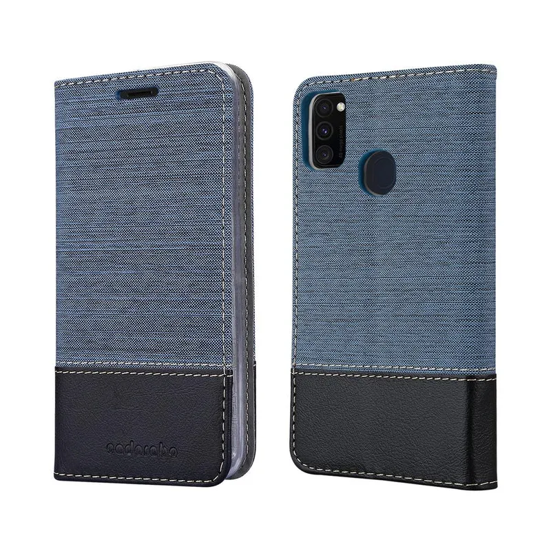 Cadorabo Hülle kompatibel mit Samsung Galaxy M21 / M30s Schutzhülle mit Magnetverschluss, Standfunktion und Kartenfach