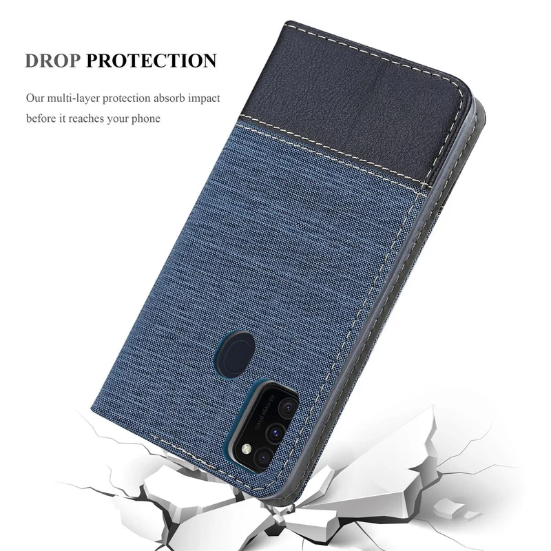 Cadorabo Hülle kompatibel mit Samsung Galaxy M21 / M30s Schutzhülle mit Magnetverschluss, Standfunktion und Kartenfach