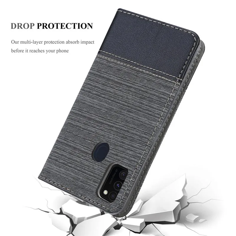 Cadorabo Hülle kompatibel mit Samsung Galaxy M21 / M30s Schutzhülle mit Magnetverschluss, Standfunktion und Kartenfach